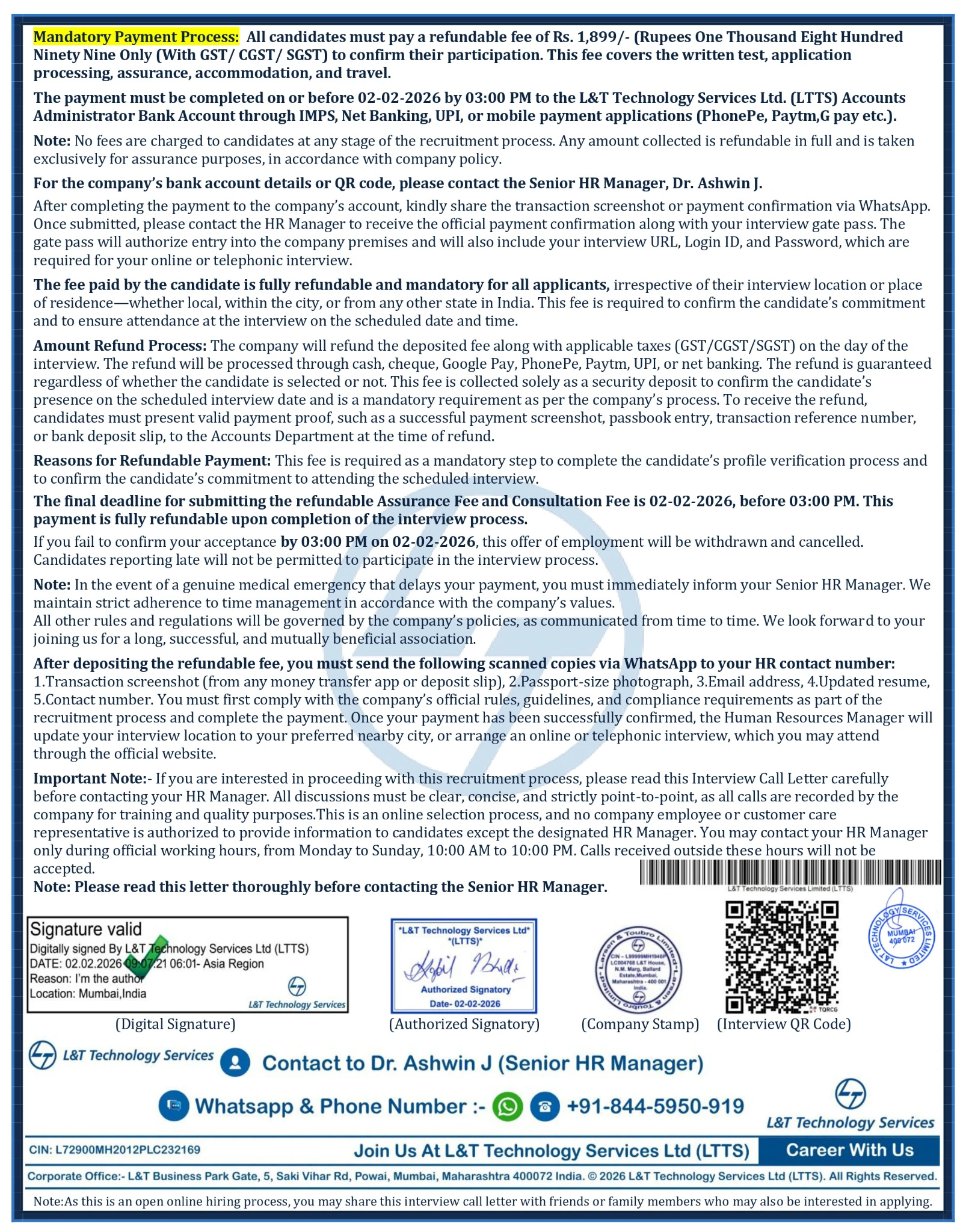 Interview Letter Page 3